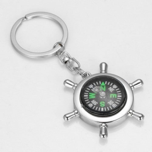 Wheel Ruder Compass Keychain